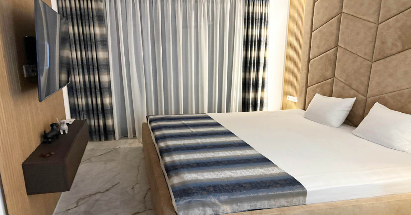 Schlafzimmer oben im Azur Panorama Appartement